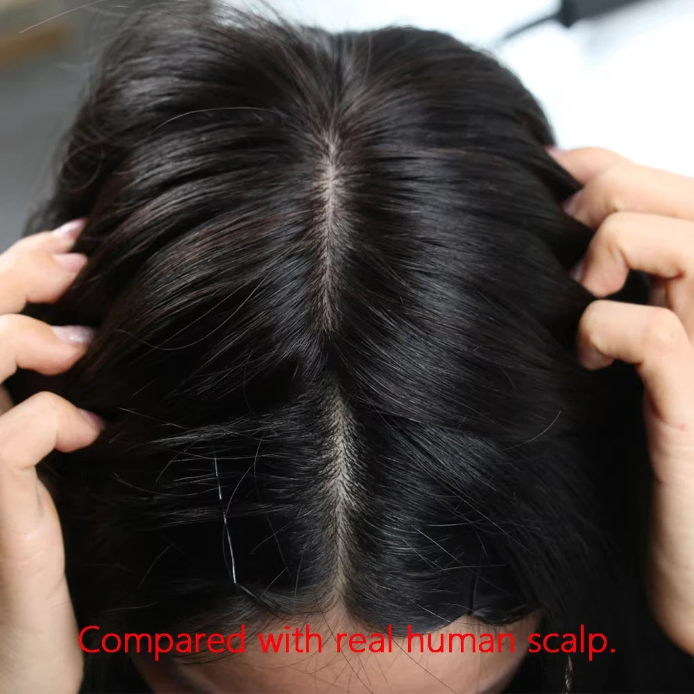 Silk Base Wigs Soft Natural Straight 5x5 Silk Base Jewish Human Hair Wig Baby Hair HD Lace European Hair Preplucked Glueless