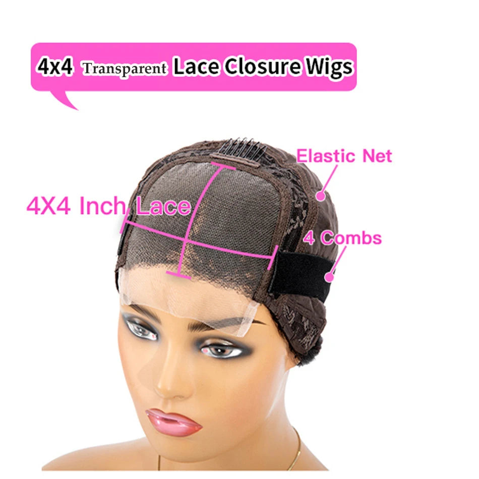 200% Density 13x6/360 Full Lace Wig Ombre Dark Brown Human Hair Straight 5x5 Silk Top Closure Wigs Remy Brazilian Bleached Knots