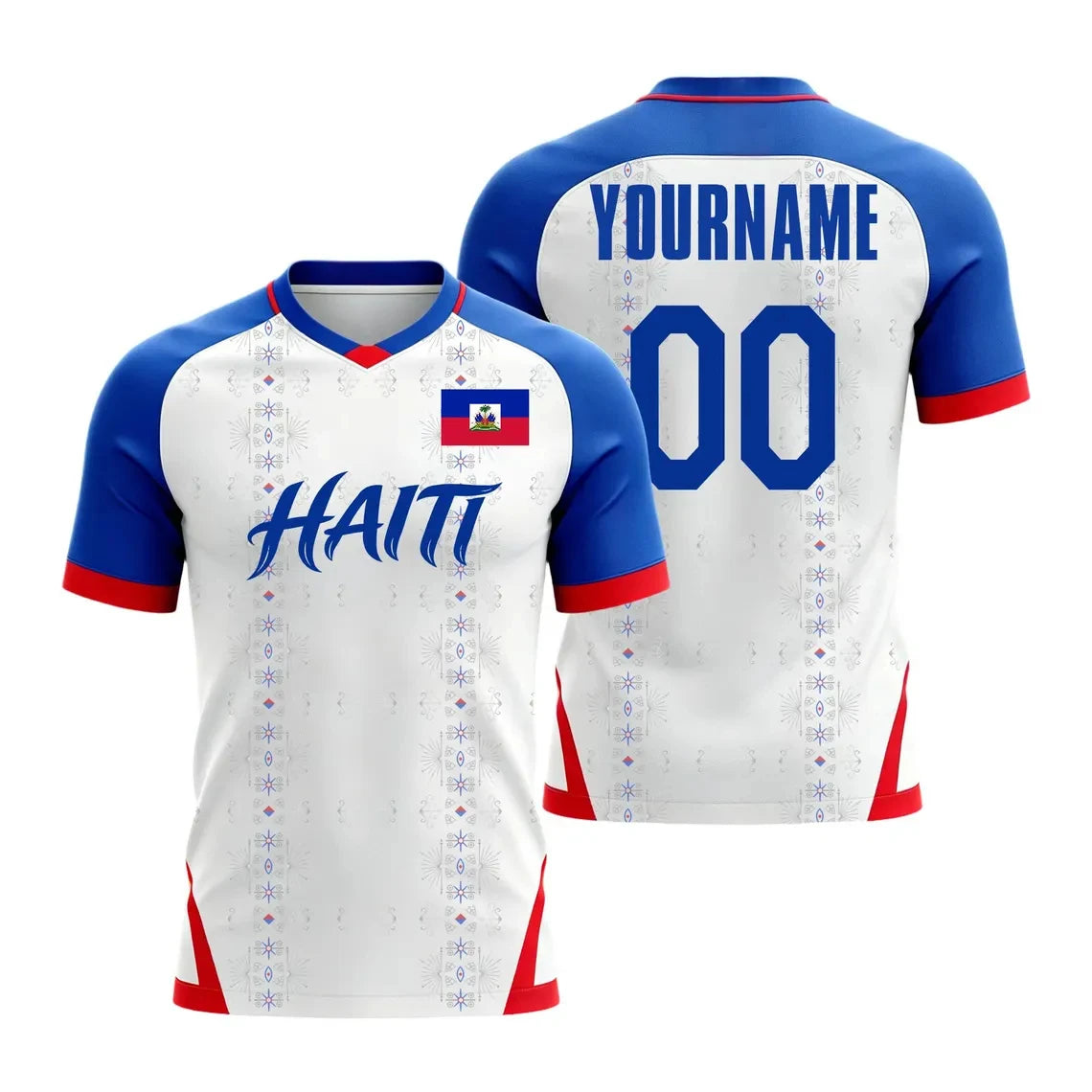 Custom Haiti 2026 Football Jersey Personalized Diy Name Number Haitian Soccer T Shirts Quick Dry Loose Short Sleeve Sports Tees