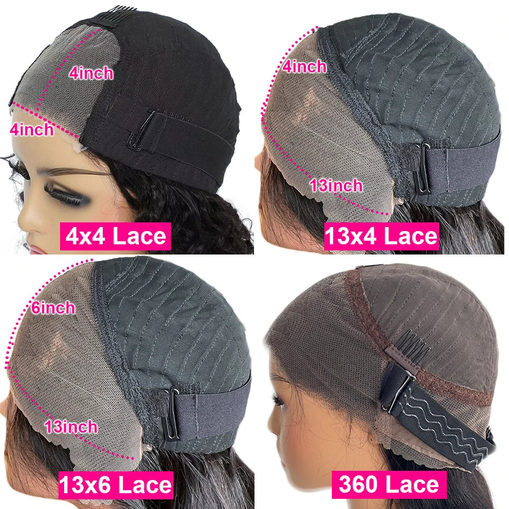 400 Density Lace Wig Human Hair Wear and Go Glueless Deep Water Wave Curly Human Hair Full Head Hd Lace Frontal Pre Plucked Wigs