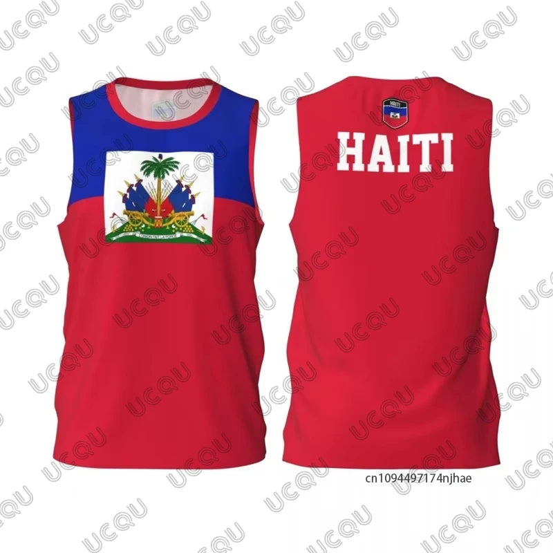 New Arrival 3D Print Haiti Sleeveless T-shirt For Men 2026 Summer Sports Soccer Jersey Vest Tank Top Casual Oversized Unisex Top