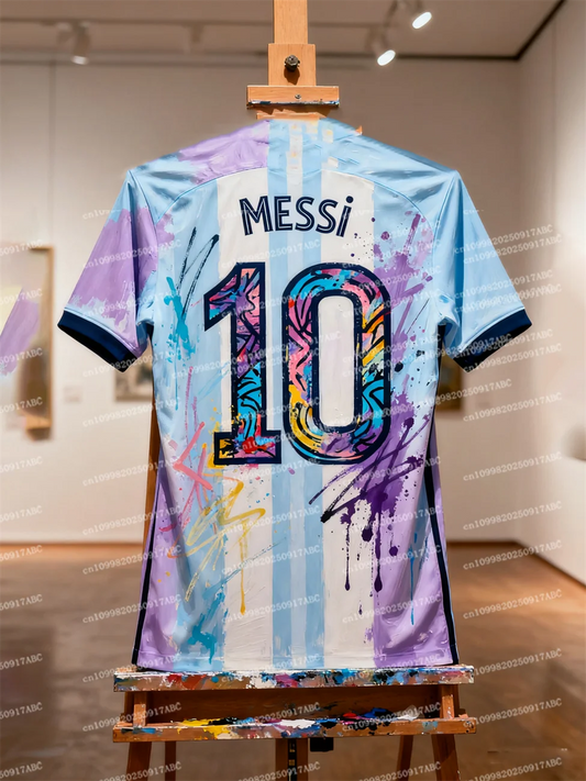 New Arrival Messi Jersey T-shirt Men Jersey Women Tshirt Casual Clohthes Fan Gift Top for Adults Summer Tshirt Top Kid Tshirt