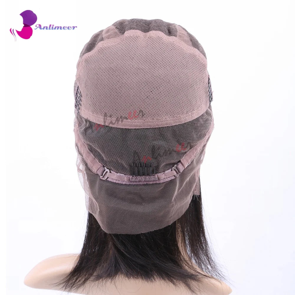 200% Density 13x6/360 Full Lace Wig Ombre Dark Brown Human Hair Straight 5x5 Silk Top Closure Wigs Remy Brazilian Bleached Knots