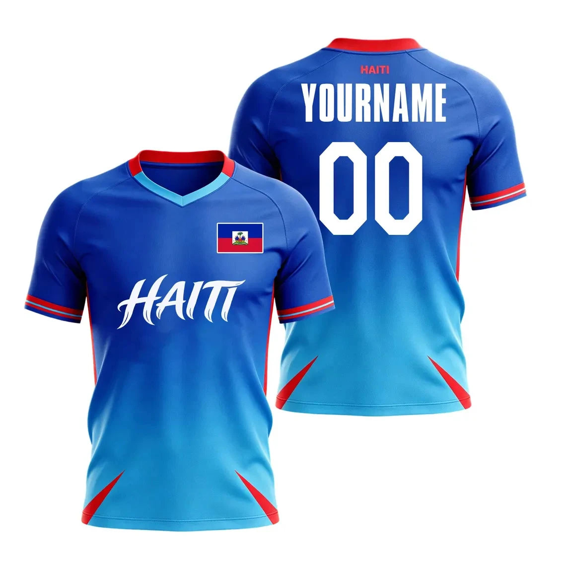 Custom Haiti 2026 Football Jersey Personalized Diy Name Number Haitian Soccer T Shirts Quick Dry Loose Short Sleeve Sports Tees