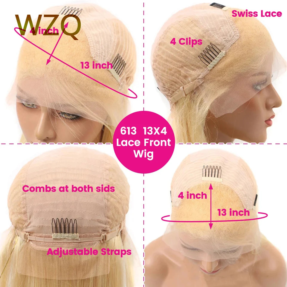 Pink Short Bob Human Hair Wig For Women Ombre 4T Pink 180% Density 13x4 Transparent Lace Front Wig Straight Brazilian Remy Wig