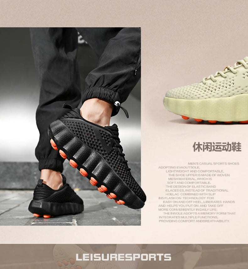 Brand Men Casual Shoes Thick Sole Soft Fashion Sneakers Summer Breathable Male Walking Shoes Zapatillas Hombre Mens Shoes