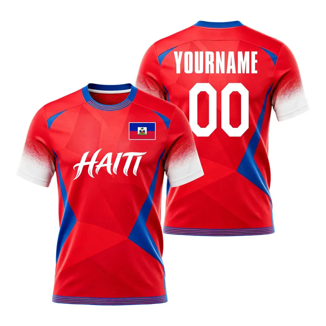 Custom Haiti 2026 Football Jersey Personalized Diy Name Number Haitian Soccer T Shirts Quick Dry Loose Short Sleeve Sports Tees