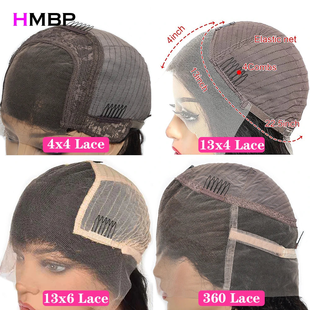 400 Density Lace Wig Human Hair Wear and Go Glueless Deep Water Wave Curly Human Hair Full Head Hd Lace Frontal Pre Plucked Wigs